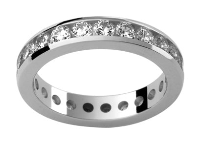 Tigerbay Jewels Ladies 18ct White Gold Diamond set Wedding Ring TBJD150