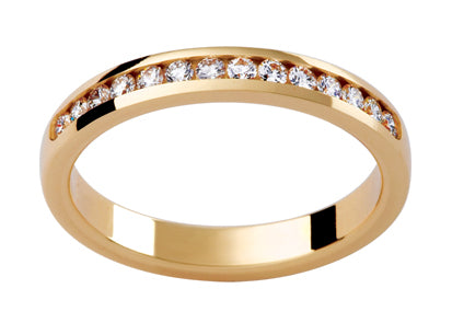 Tigerbay Jewels Ladies 18ct Yellow Gold Diamond set Wedding Ring TBJD136