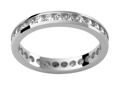 Tigerbay Jewels Ladies 18ct White Gold Diamond set Wedding Ring TBJD143