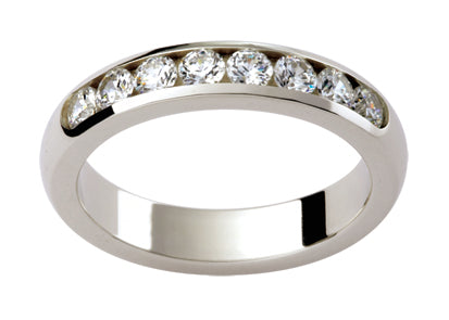 Tigerbay Jewels Ladies 18ct White Gold Diamond set Wedding Ring TBJD152