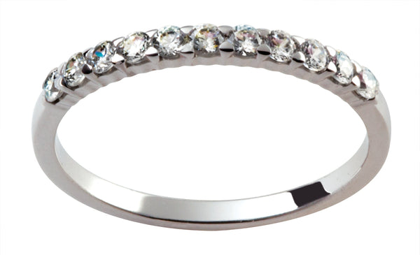 Tigerbay Jewels Ladies 18ct White Gold Diamond set Wedding Ring TBJD303