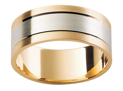 Tigerbay Jewels Gents Multi Tone Wedding Ring TBJF114 (6mm)