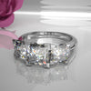 Tigerbay Jewels Natalia 0.50Ct Princess Diamond Centre Trilogy 021 (Total Diamond Weight 1.16ct)