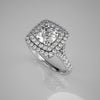 Tigerbay Jewels Zaalia 036 0.50ct Diamond Centre Halo (Total Diamond Weight 1.0ct)